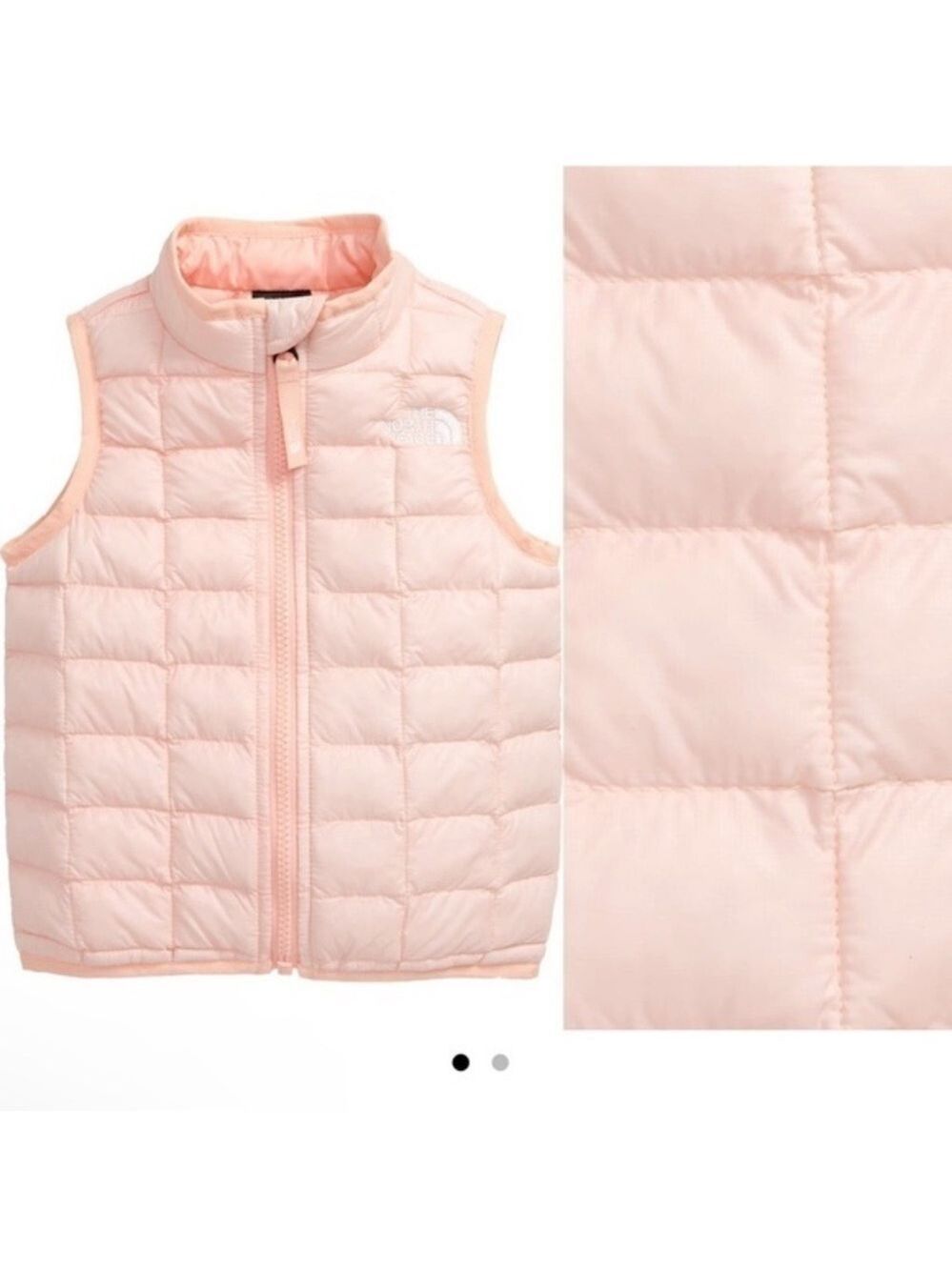 The North Face Light Pink Quilted Kids Vest
